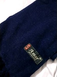 Navy Blue Woolen Muffler