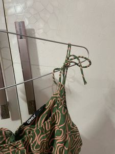 ONLY Green Print Dress