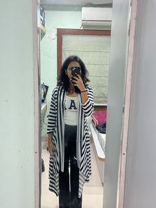 Stylish Stripe Long 3/4th Sleeves Casual wear Shru