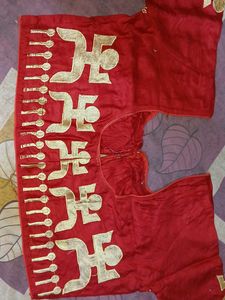 Red Embroidered Blouse