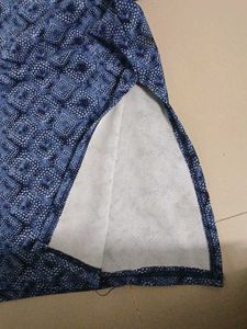 Blue Patterned Maxi Skirt