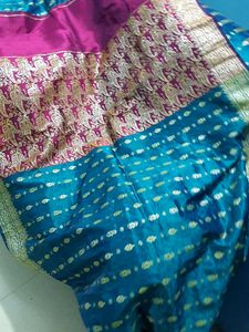Beautiful Rama Green Jari Work Saree