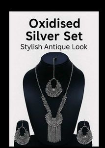Silver Oxidized Jewelry Set