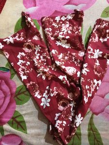 Maroon Floral Top