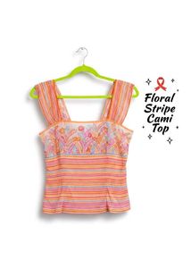 Floral Stripe Cami Top