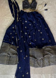 Navy Blue Lehenga Choli Set