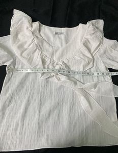 White Frill Top