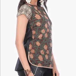 Imara Floral Print High Low Top
