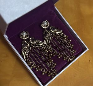 Elegant Peacock Dangle Earrings