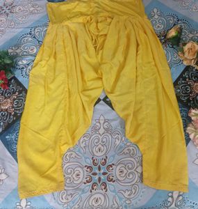 Yellow Lace Up Salwar Kameez