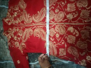 Red &amp; Gold Salwar Kameez Suit