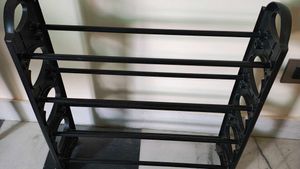Shoe Stand With Adjustable Metal Shelves