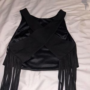 Zara Criss Cross Back Crop Top
