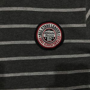 Striped Short Sleeve Hoodie Tee