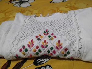 Embroidered White Kurta