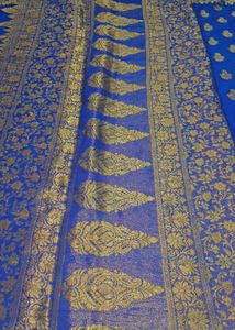 Blue pattu saree