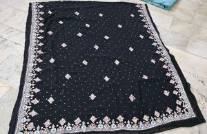 Very Beautiful Work 😍 Saree 🥻 Black Color