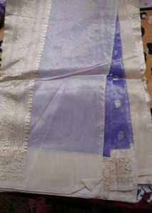 New Party Wear Silk Saree With Golden Border