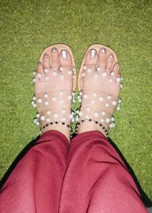 Pearl Flats Sandals