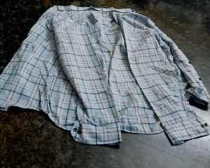 Blue Plaid Casual Shirt