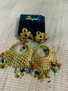 Burgundy &amp; Crystal Dangle Earrings