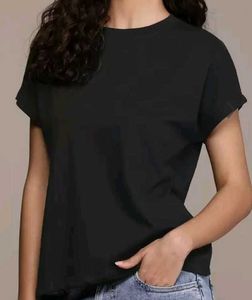 Black Relaxed Fit T-Shirt, Size,- M
