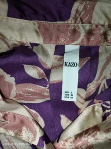 KAZO lavender And Pink Floral Shirt