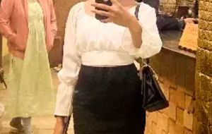 White Crop Top With Red Bangles