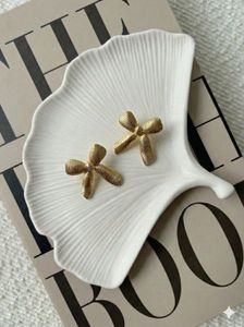 Gold Bow Earrings antitarnish