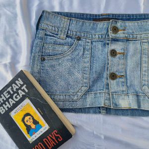 Micro Mini Denim Skirt