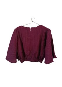 Chic Plum Top with Balloon Sleeves - Almost New !