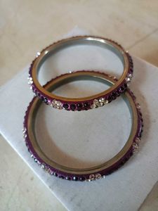 Sparkling Purple Bangle Set