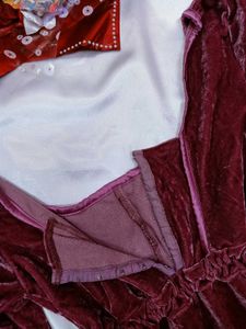 Dark Pink Velvet Mini Dress💖