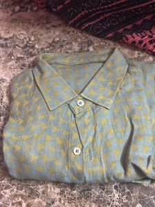 Patterned Button-Down Shirt