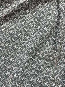 Grey Chikankari Embroidery Top | XXL