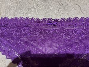 Purple Lace Thong