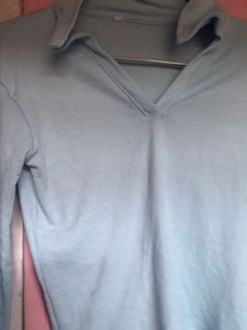 Blue Long Sleeve Top