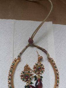 Choker With Earrings Anti Tarnish