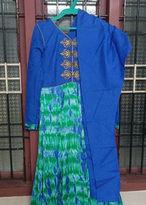 Blue &amp; Green Maxi Dress