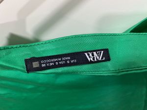 Zara Green Ruched Skirt