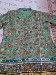 Floral Print Short  Kurta