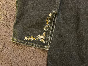 y2k Oversized vintage Denim Jacket with embroidery