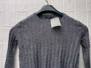 New with tag Pinterest Grey Ribbed Long Sleeve Top