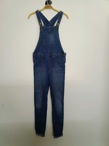 Dark Blue Denim Dungaree with Adjustable Straps
