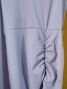 Lilac Ruched Bodycon Midi Dress