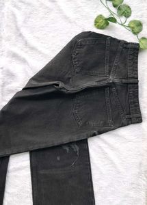 Zara Ripped Wide Jeans