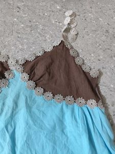 Brown And Blue Fairycore Top