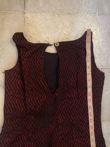 Chic Patterned Sleeveless Dress