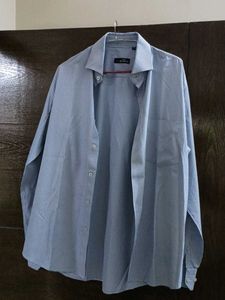 Club Infinity Branded Men Shirt Light Blue Stripe