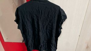 Black Puff Sleeve Top